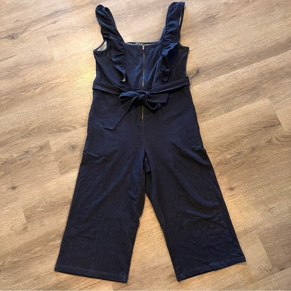 Venus Blue Crop Womens Romper L